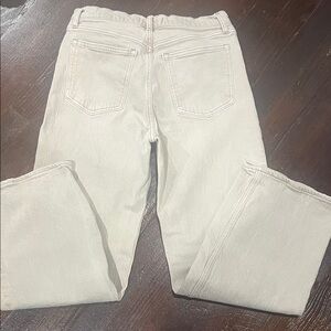 Abercrombie & Fitch White Wide Leg Jeans